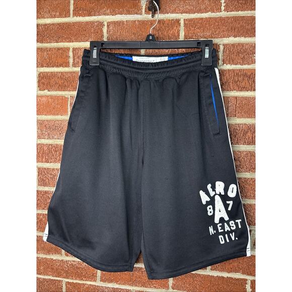 Aeropostale Men’s Mesh Shorts Black Pockets Small - Picture 1 of 8